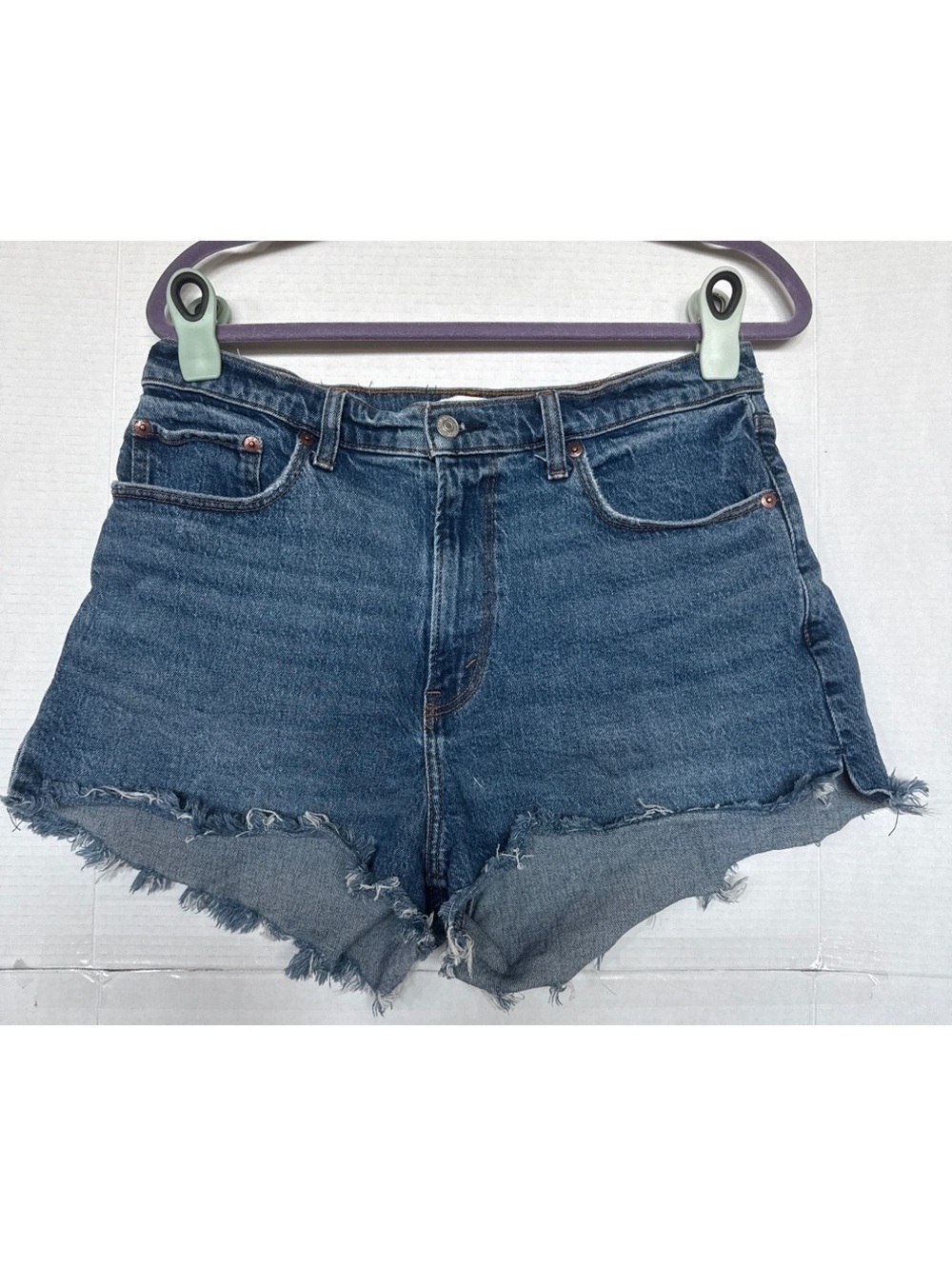 Abercrombie & Fitch The Mom Short High Rise Denim Shorts Size 31